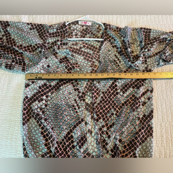 Buddy Love Python Print Kimono Cardigan Sz M/L - Picture 8 of 9
